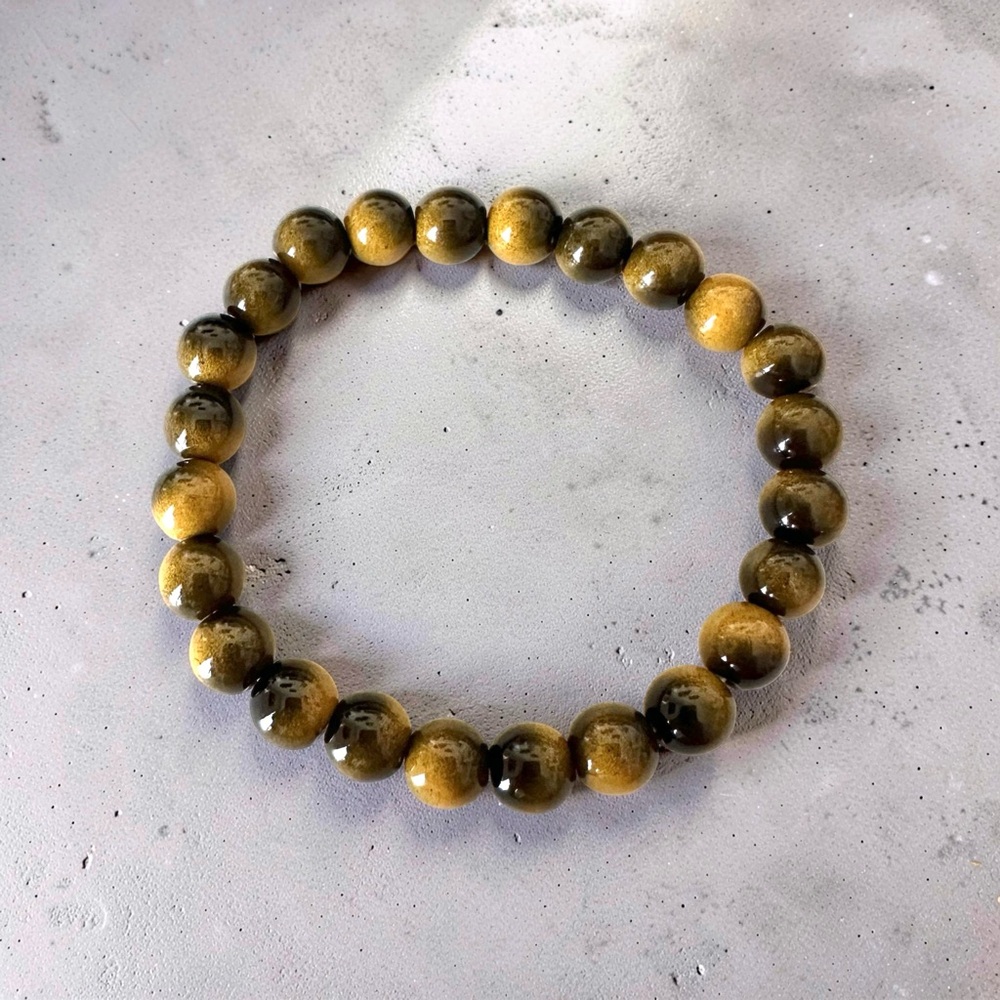 Tiger’s Eye Natural Stone Beaded Stretchy Bracelet